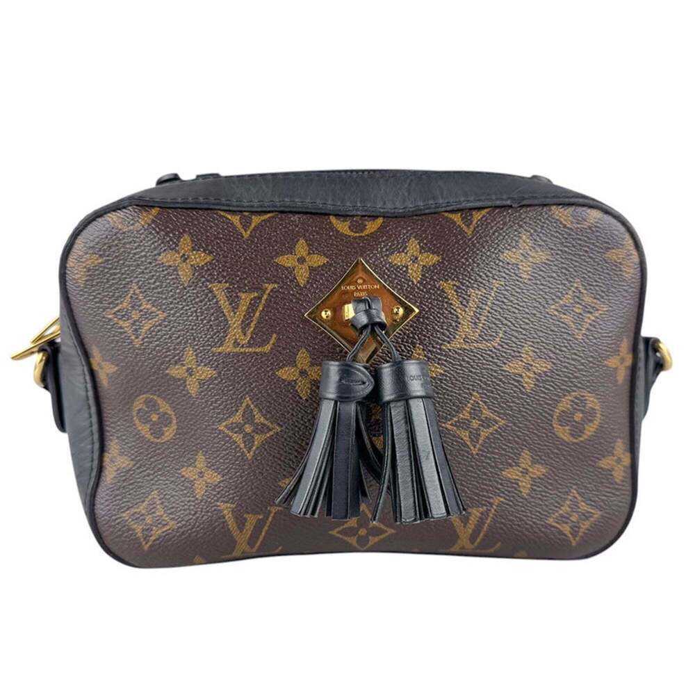 LOUIS VUITTON Black Monogram Canvas Shoulder Bag